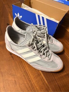 adidas Grey and White SL 72 OG Sneakers